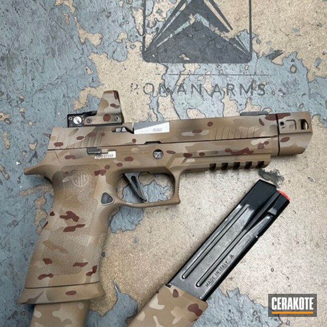 P320 Arid Coated With Cerakote In H-269, H-342 And H-203