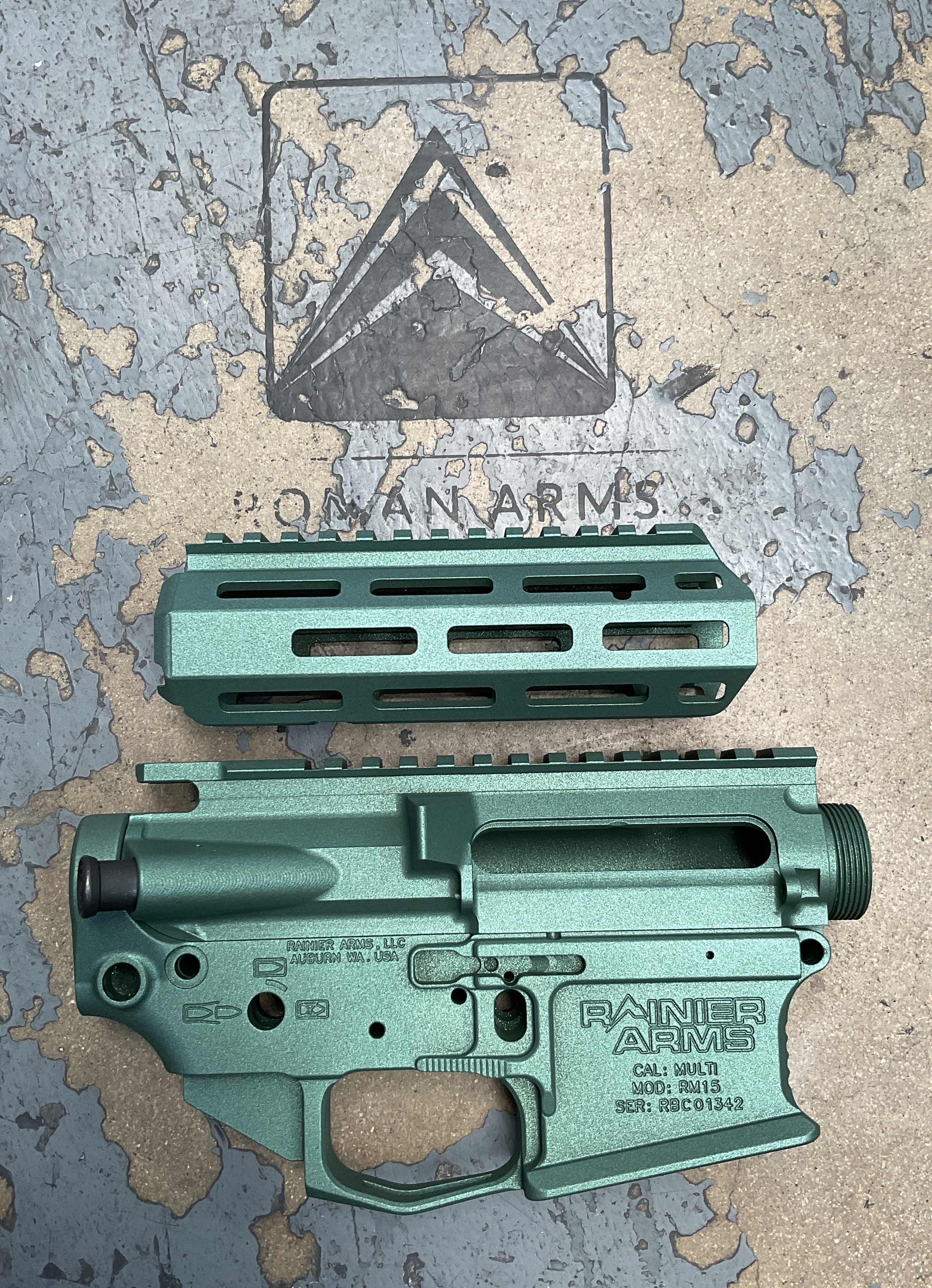 Rainer Custom Chassis Rainier Arms with a Highland Green Finish | Cerakote