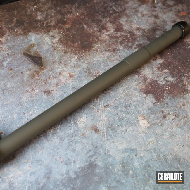 Shotgun Barrel Coated With Cerakote In H-210