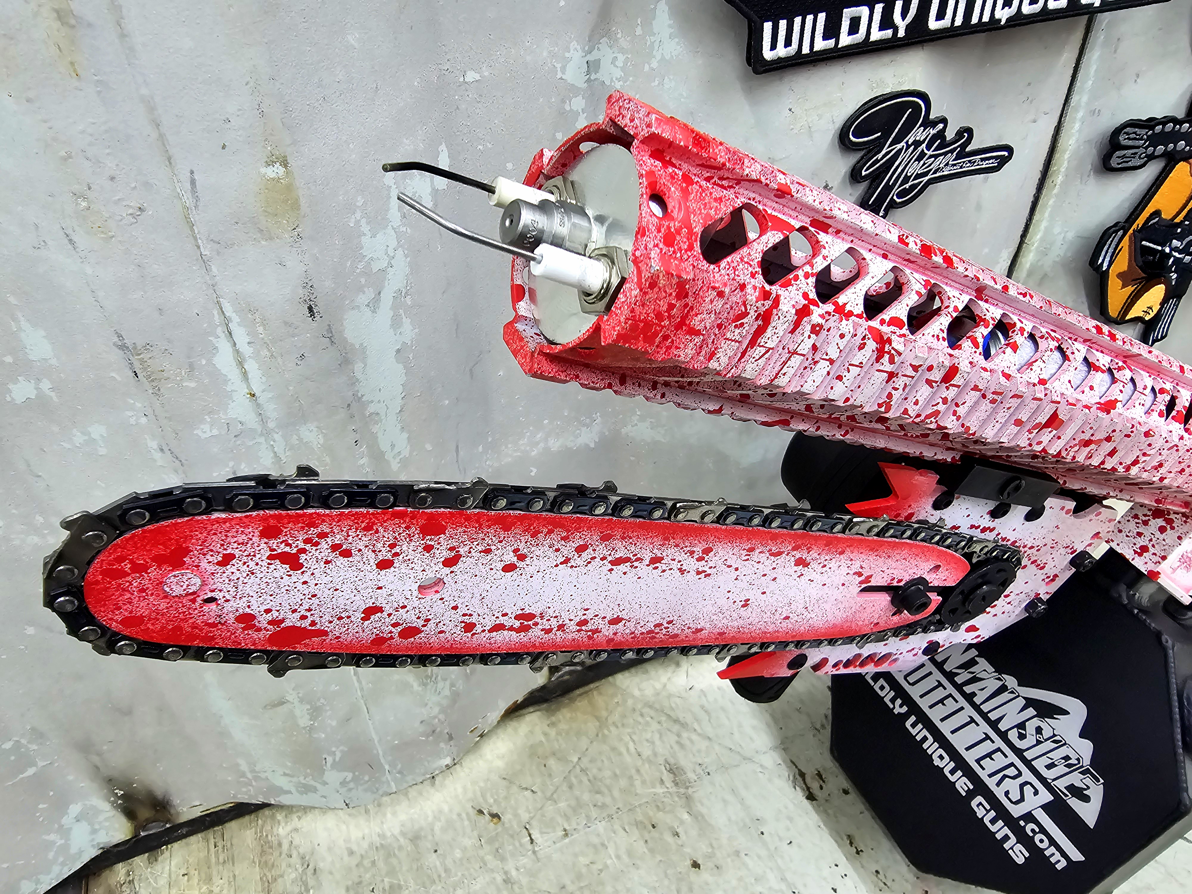 Post Apocalyptic Pyro The APOCALYPSE PYRO-15 AR FLAMETHROWER with CHAINSAW | Cerakote