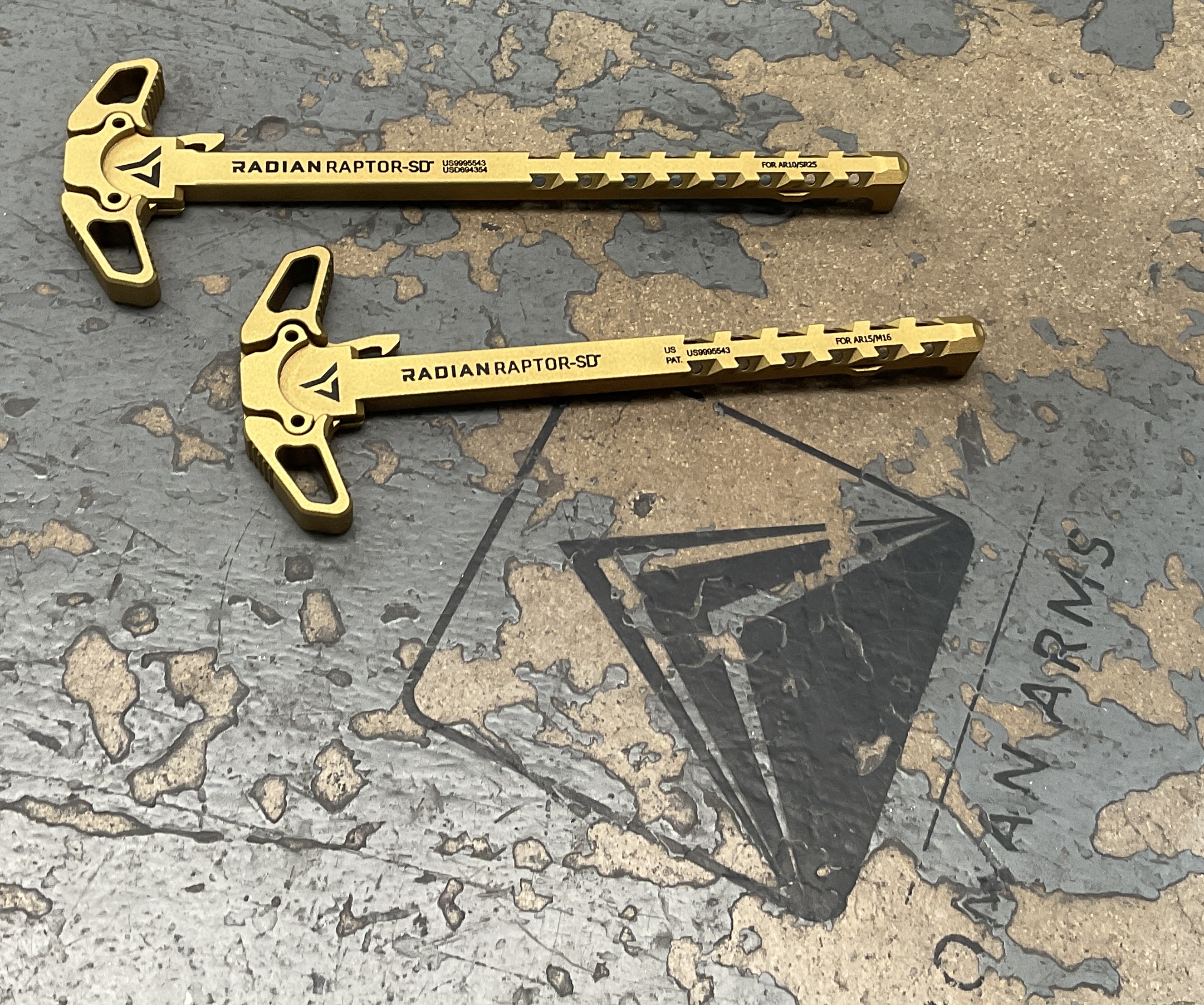 Radian Raptor finished in a Cerakote Fx Gold and Matte Armor Clear ...