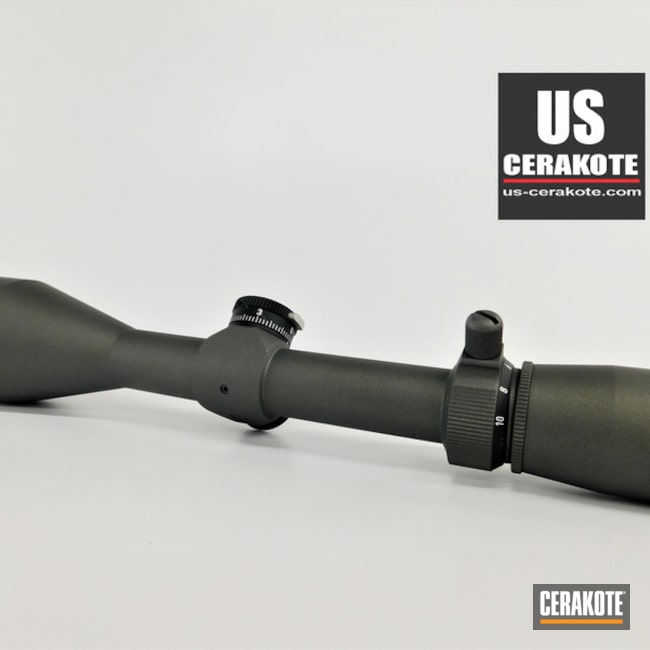 Leupold Scope Cerakoted In Tungsten