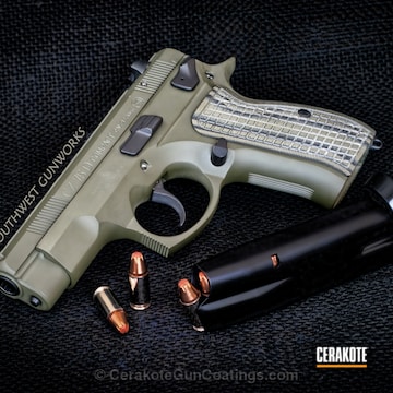 Cerakoted H-146 Graphite Black With H-236 O.d. Green