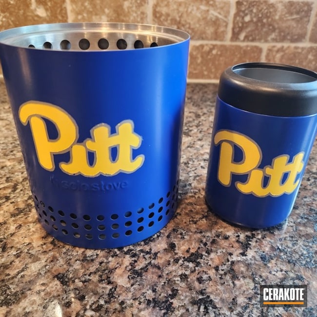 Pitt Panther Yeti Can Cooler And Solo Table To Stove 