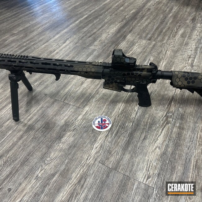 Hex Camo Coated With Cerakote In H-210, H-146 And H-267