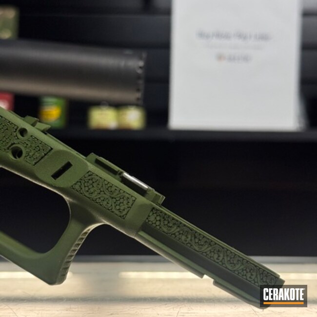 Stippled Glock Frame In Milspec Green