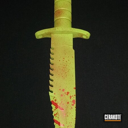 Powder Coating: Knives,Zombie Green H-168,USMC Red H-167