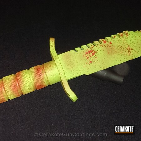 Powder Coating: Knives,Zombie Green H-168,USMC Red H-167
