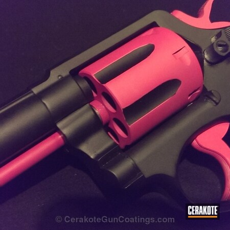 Powder Coating: Smith & Wesson,Pink,Handguns,SIG™ PINK H-224,Revolver,Armor Black H-190,Pink Gun,Pink Cerakote