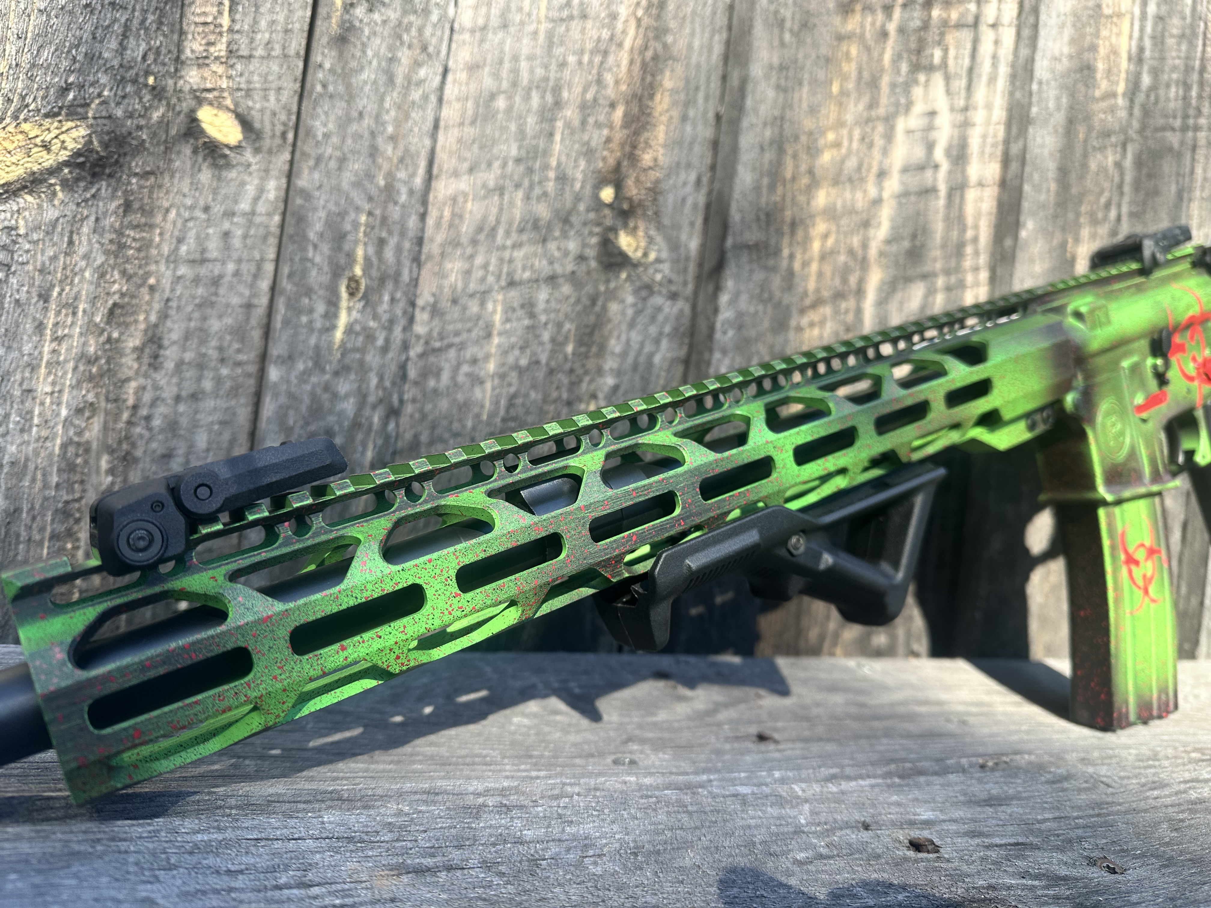 Biohazard Ar Biohazard Zombie AR-15 | Cerakote