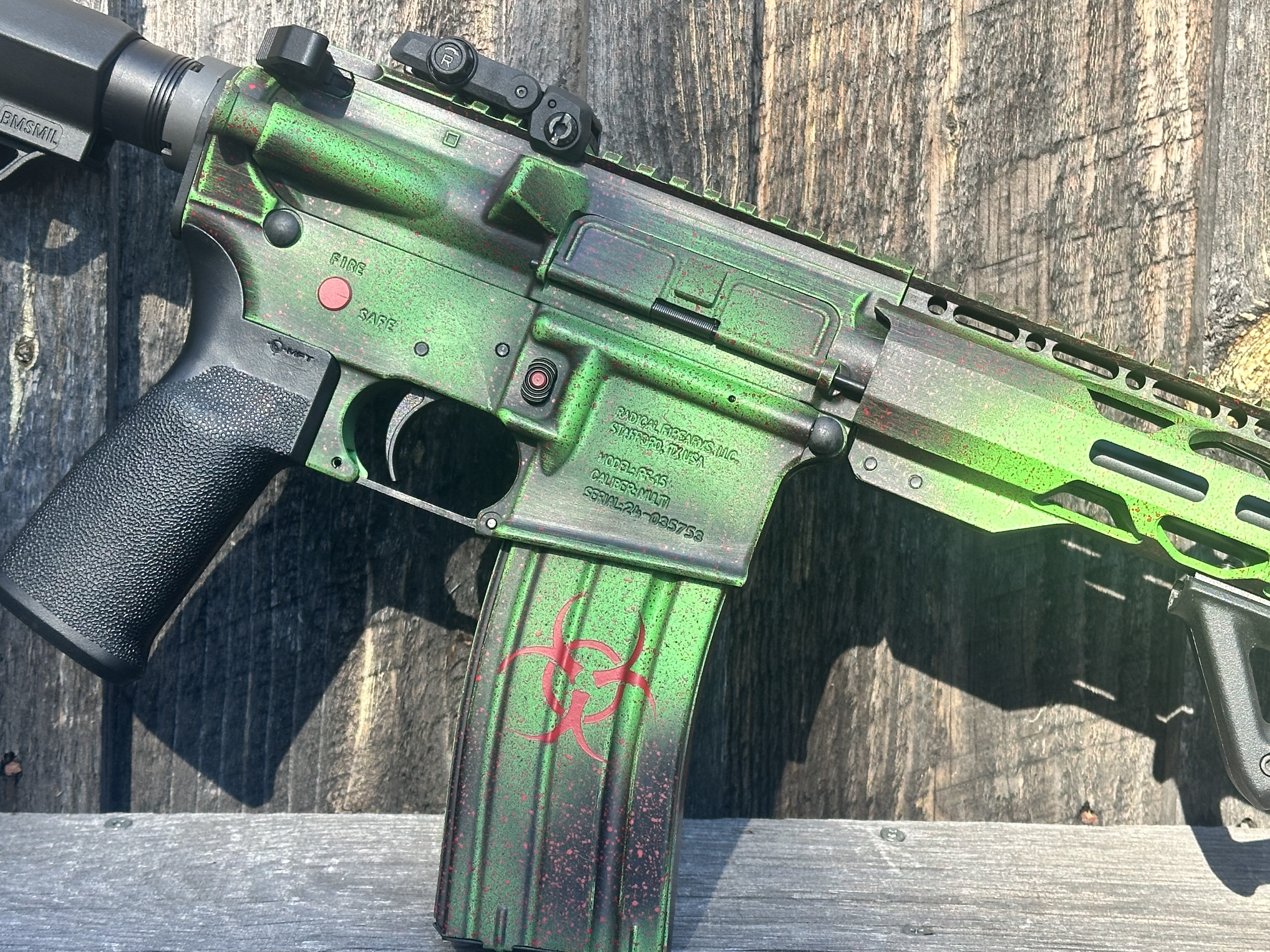 Biohazard Ar Biohazard Zombie AR-15 | Cerakote