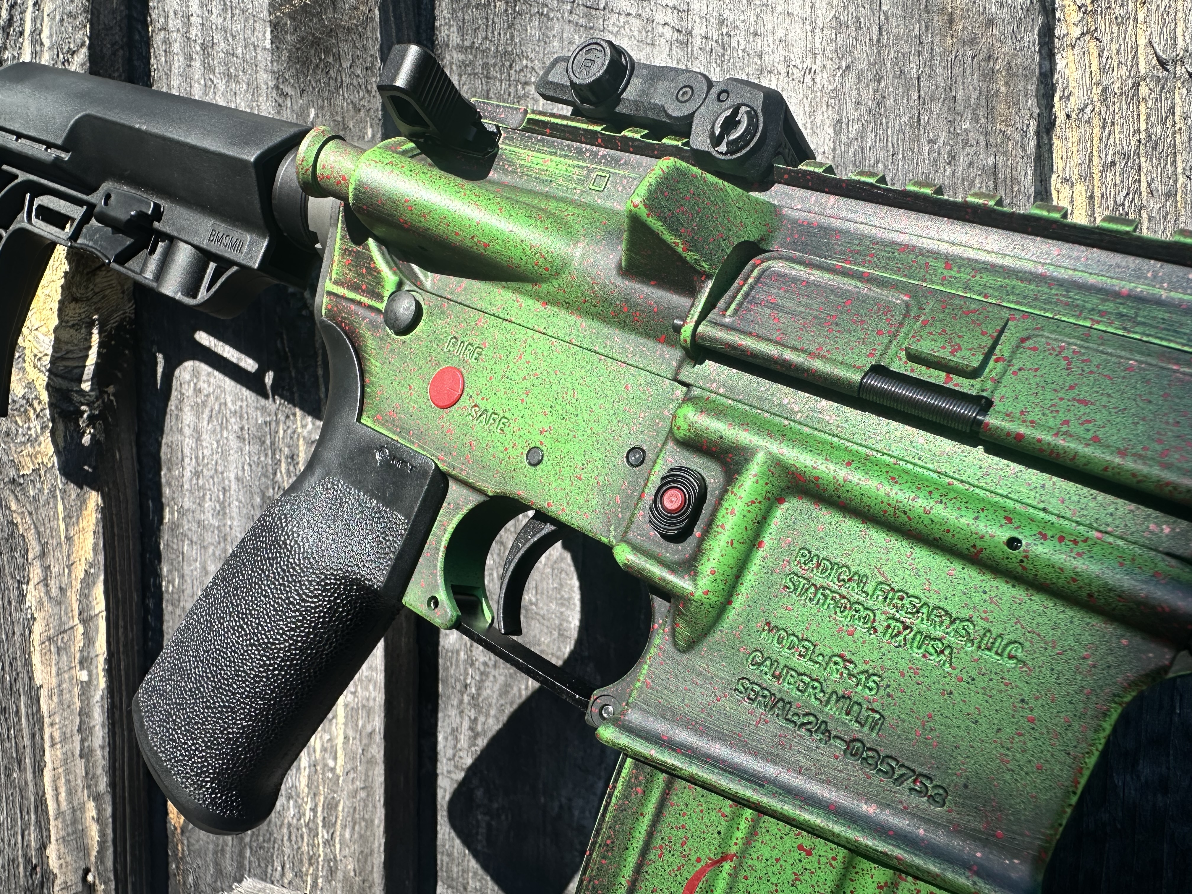 Biohazard Ar Biohazard Zombie AR-15 | Cerakote