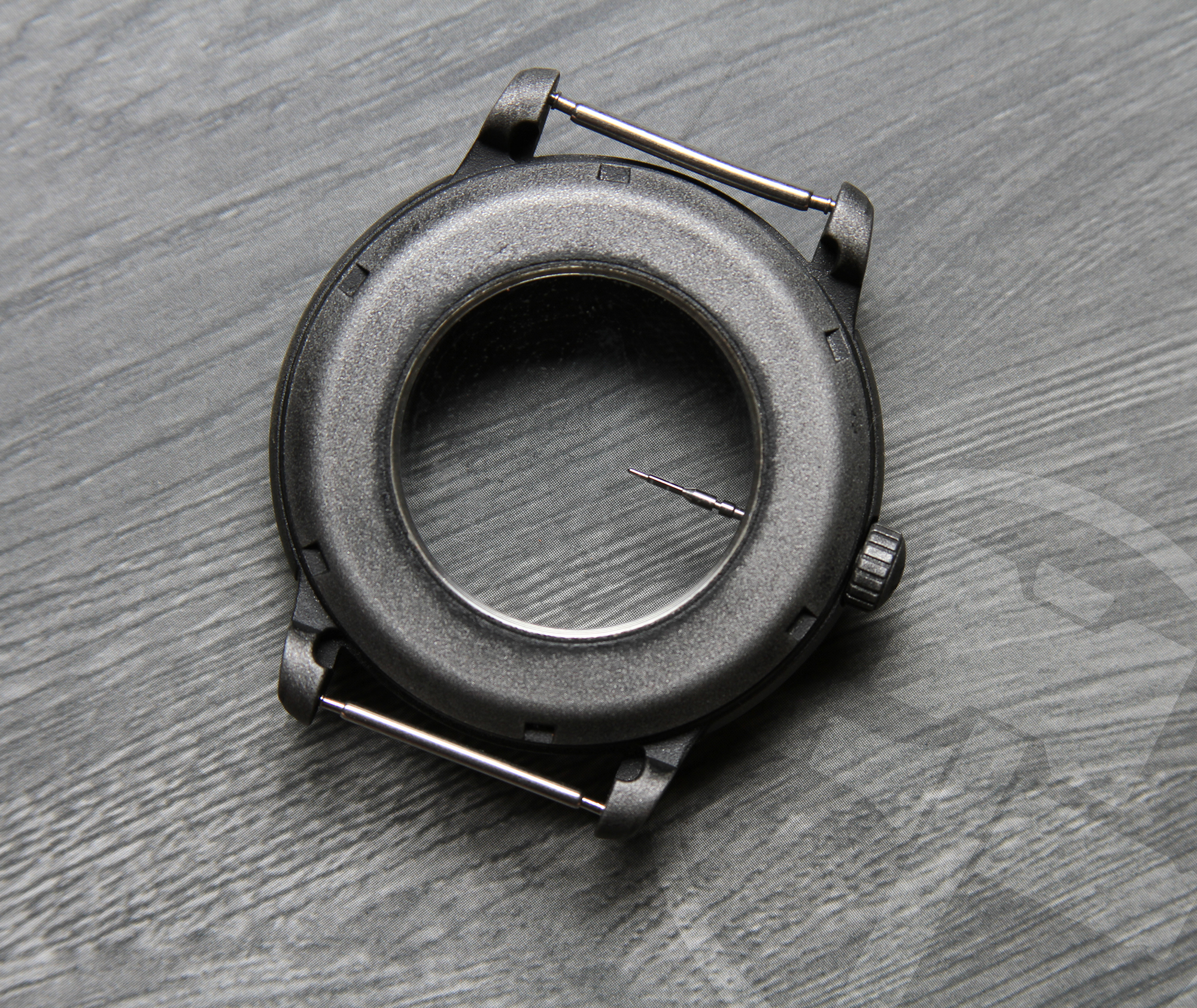 Watch Housing featuring Graphite Black and Tungsten | Cerakote