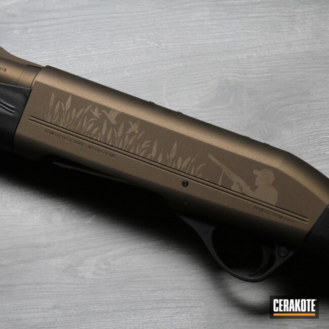 Shotgun Coated With Cerakote In H-294