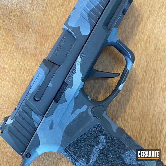 Sig Macro Coated With Cerakote In H-295, H-146 And H-214