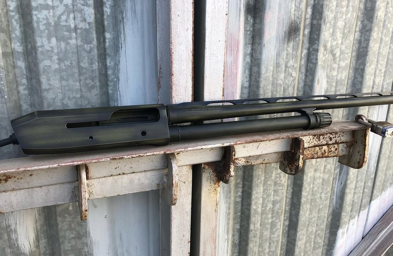 Shotgun featuring Graphite Black and O.D. Green | Cerakote