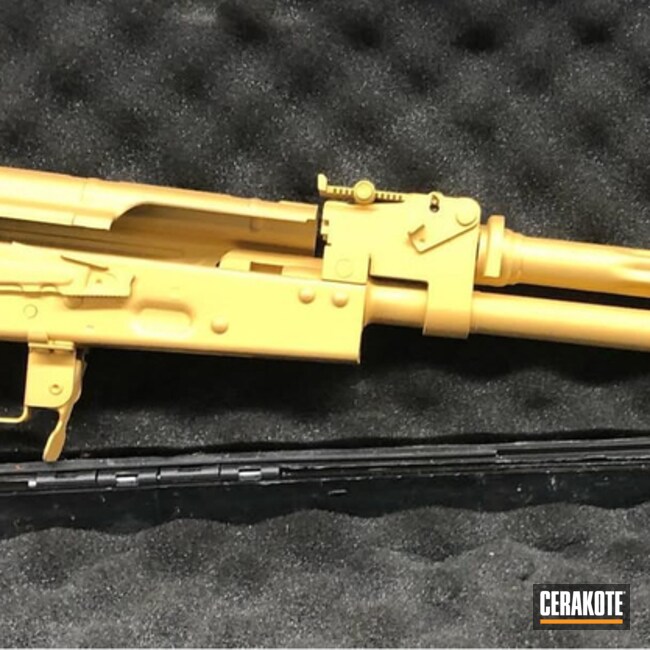 Gold Ak47 Coated With Cerakote