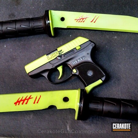 Powder Coating: LCP,Zombie Green H-168,Handguns,Zombie Gun,Ruger