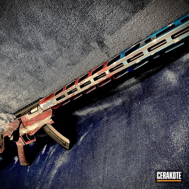 Tattered Flag Coated With Cerakote In H-151, H-167 And H-169