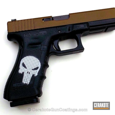 Powder Coating: Glock,Handguns,Crushed Silver H-255,Burnt Bronze H-148
