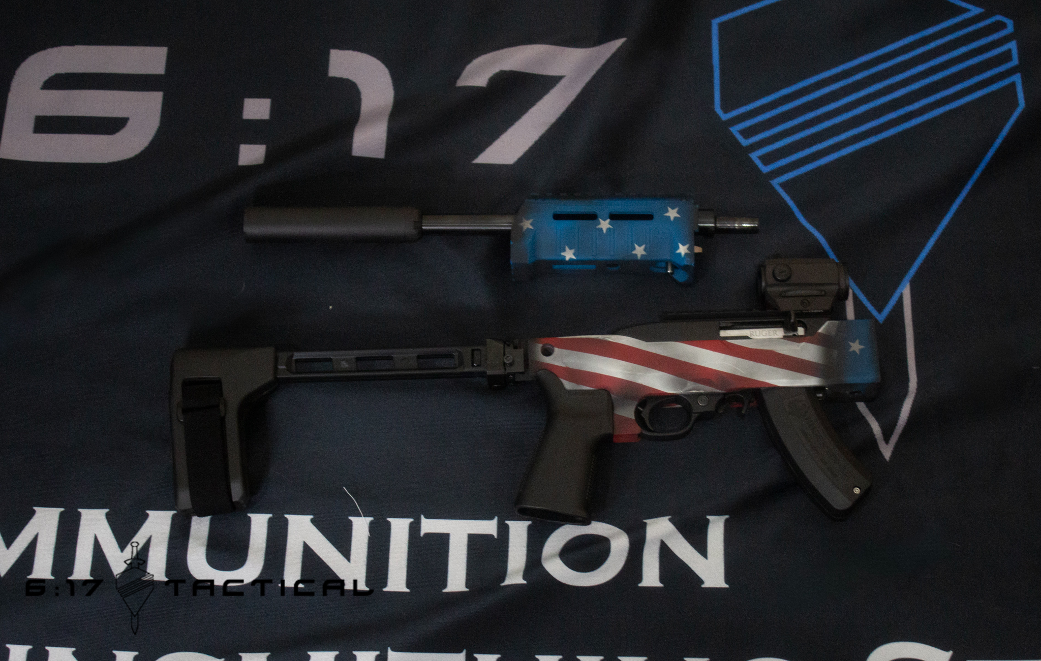 Vote Auto Flag Ruger 22 Charger in Distressed American Flag | Cerakote