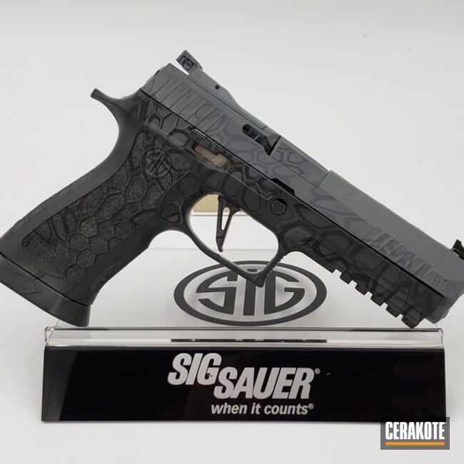 Sig P320 Xfive Legion Warped Gator Laser Imaging