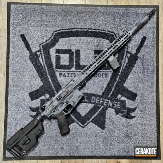 Custom Distressed Splinter Ar-10 Rifle