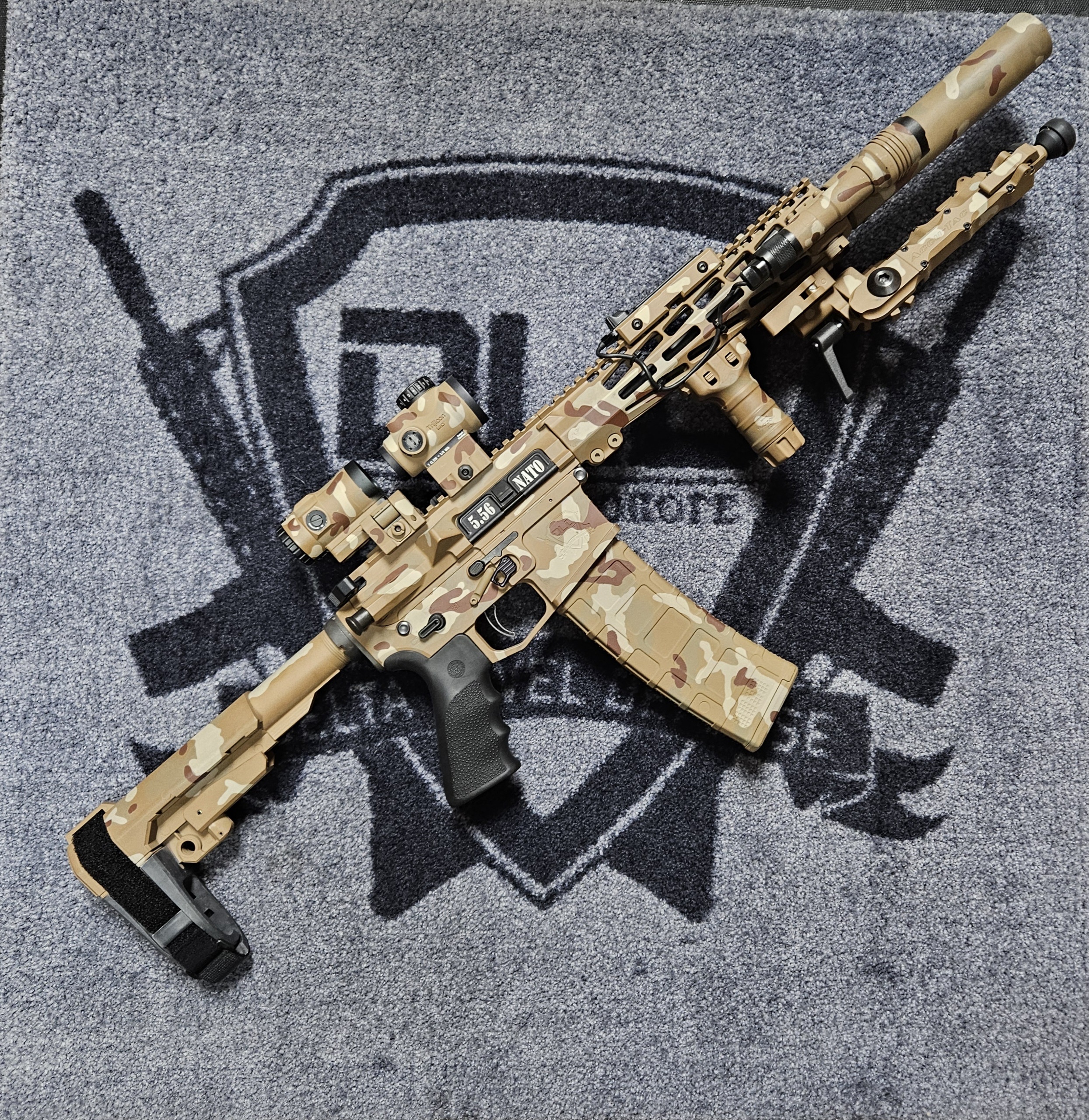 Customized Desert Rifle Custom DLD Afghan Camo Rifle | Cerakote