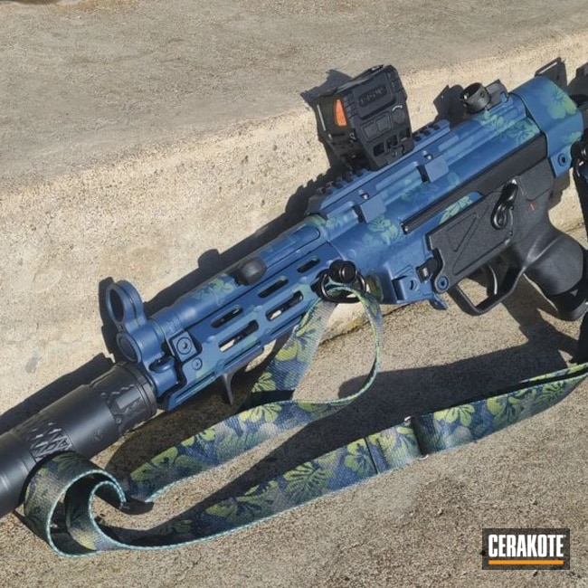 Century Arms Ap5 Coated With Cerakote In Kel-tec® Navy Blue And Corvette Yellow