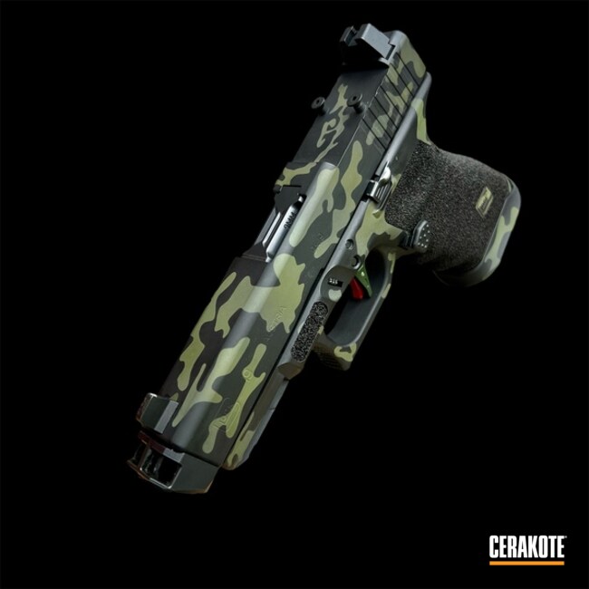 G19 Camo Coated With Cerakote In H-210, F-119 And H-146