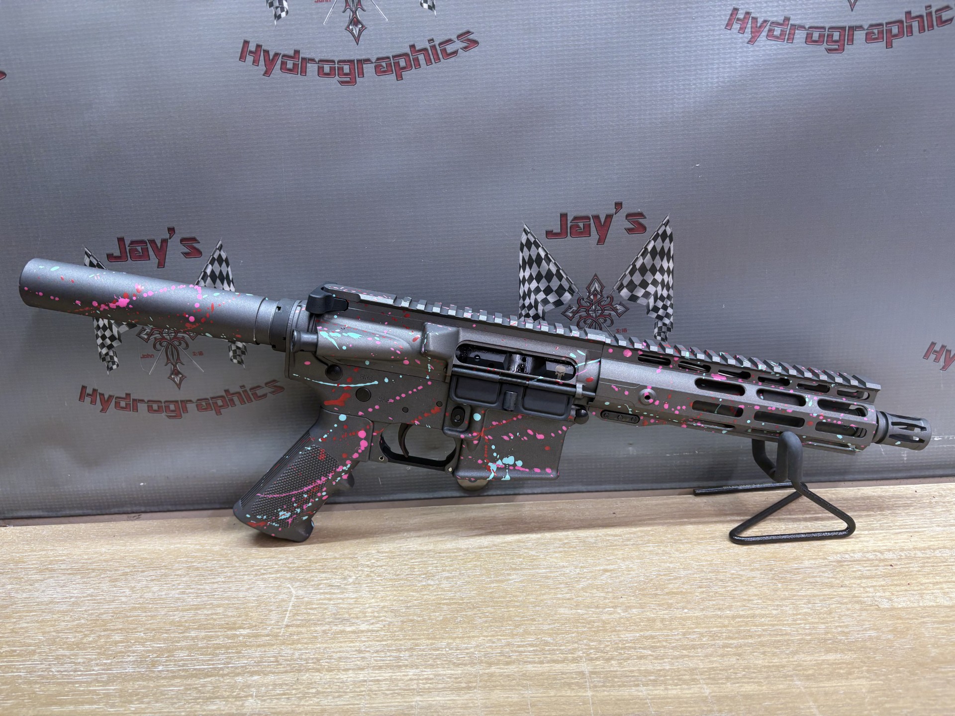 Splatter Painted Rifles Splatter Paint Gun | Cerakote