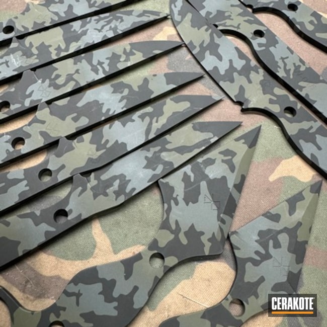 Camo Knives Coated With Cerakote