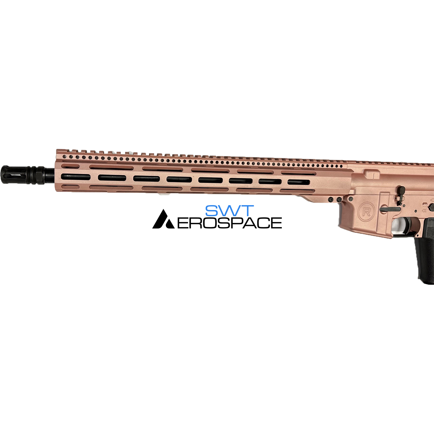 Rose Gold Rifle Radical Firearms RF15 Cerakoted in Rose Gold | Cerakote