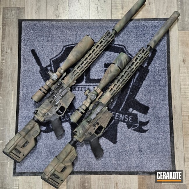 Custom Freehand Woodland 308 Ar10 Rifles