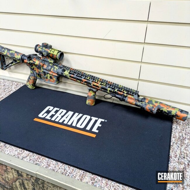 Ar-15 Coated In Flecktarn Camo With Some Custom Colors