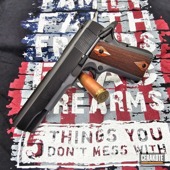 1911 Coated With Cerakote In Stone Grey And Gen Ii Graphite Black