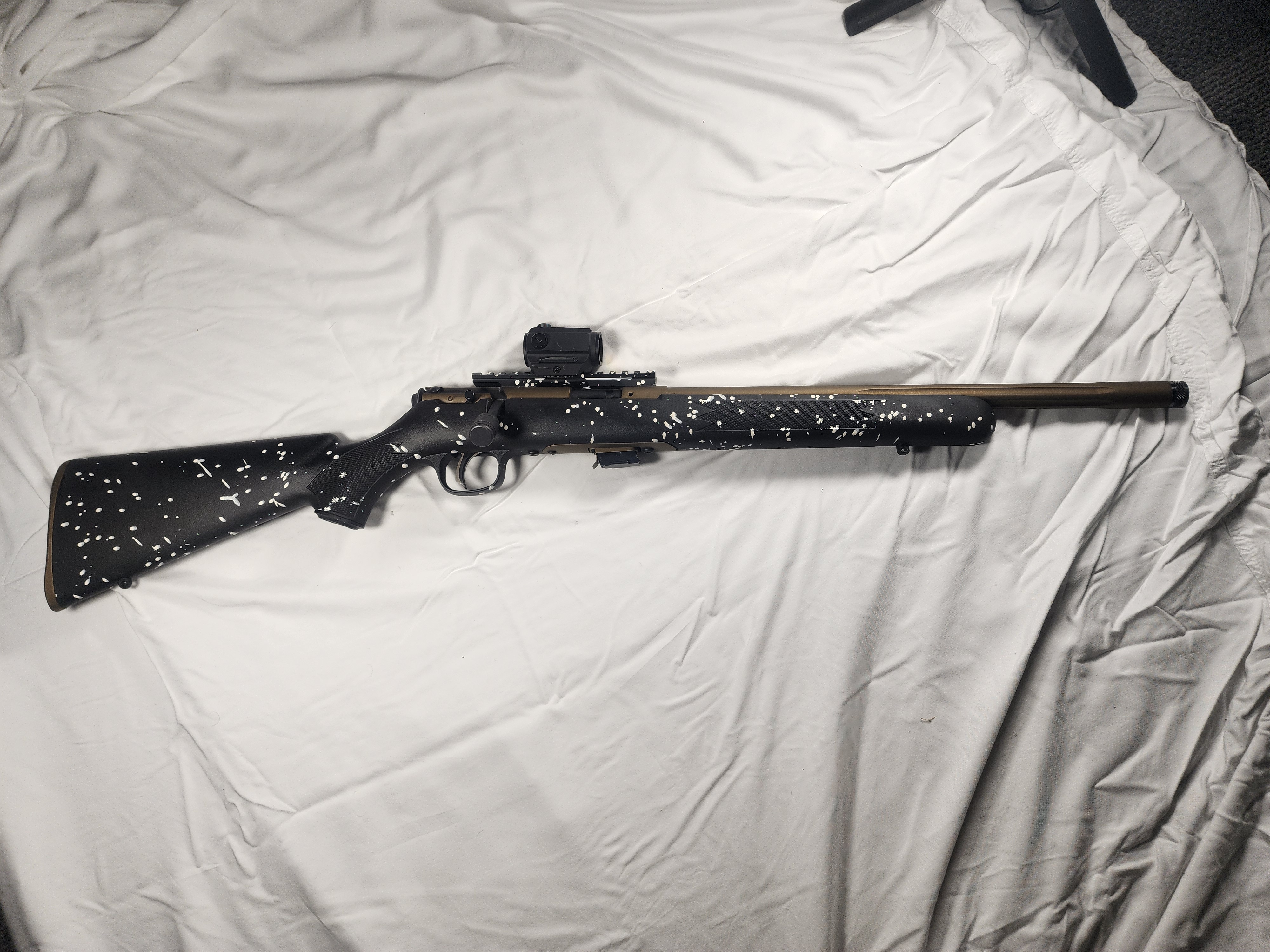Mark Ii Ragefire Pattern Ruger Mark II Target coated with H-146, H-148 and H-140 | Cerakote
