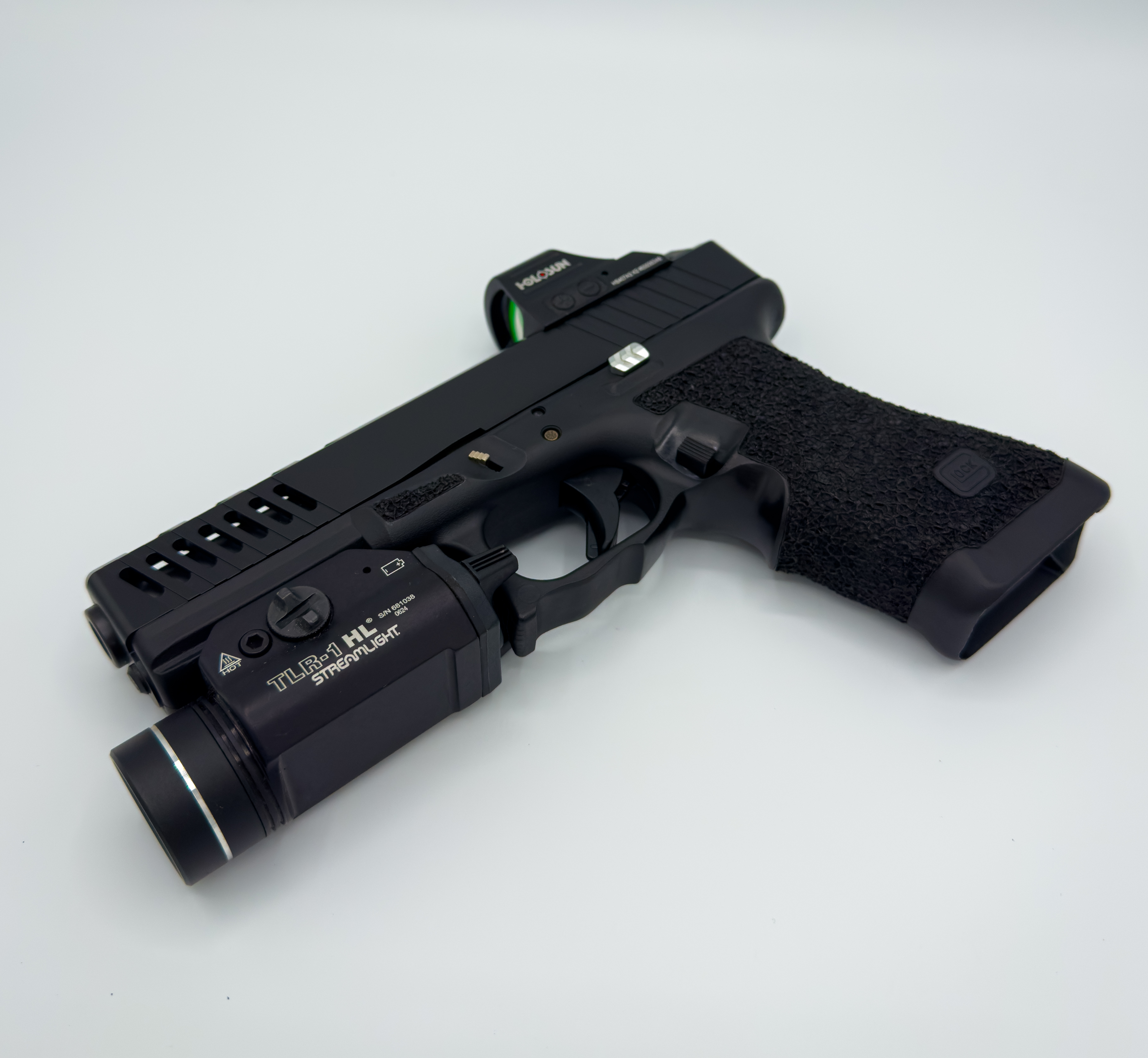Powder Stippling G17 coated with Armor Black | Cerakote