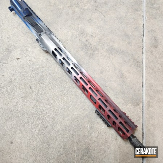 Red, White, And Blue Distressed Ar-15 Upper Receiver