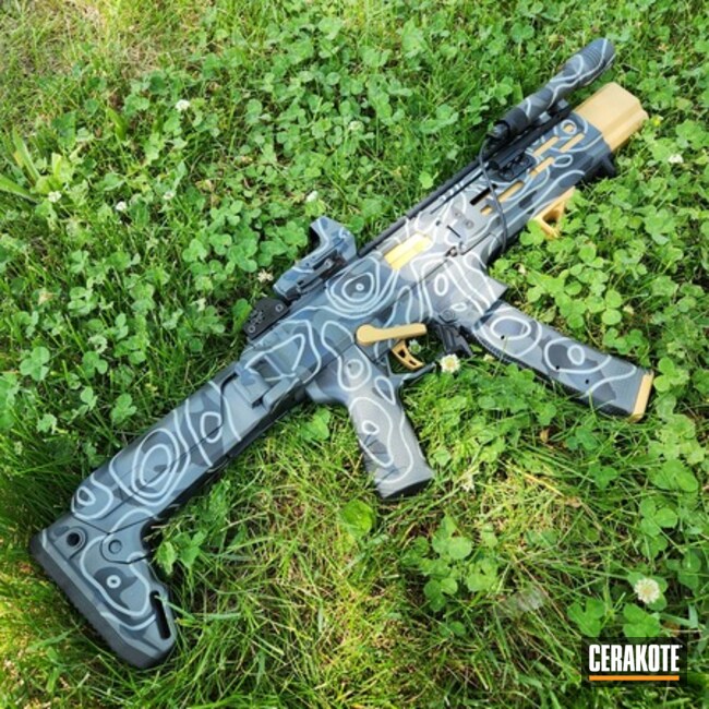 Cz Scorpion Ia Isw In Grey Topo With Gold Accents
