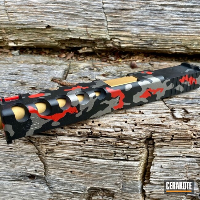 G17 Slide Coated With Cerakote In H-190, H-237, H-216 And H-122