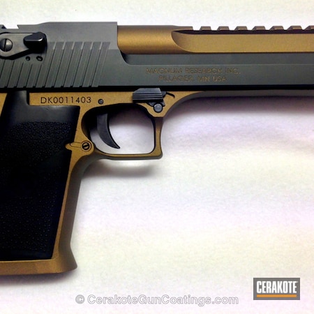 Powder Coating: Graphite Black H-146,Handguns,Australia Cerakote,Australia,Aussie Cerakote,Burnt Bronze H-148