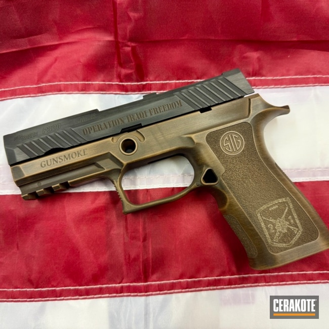 Marine Sig P320 Battleworn And Engraved With Battalion Insignia