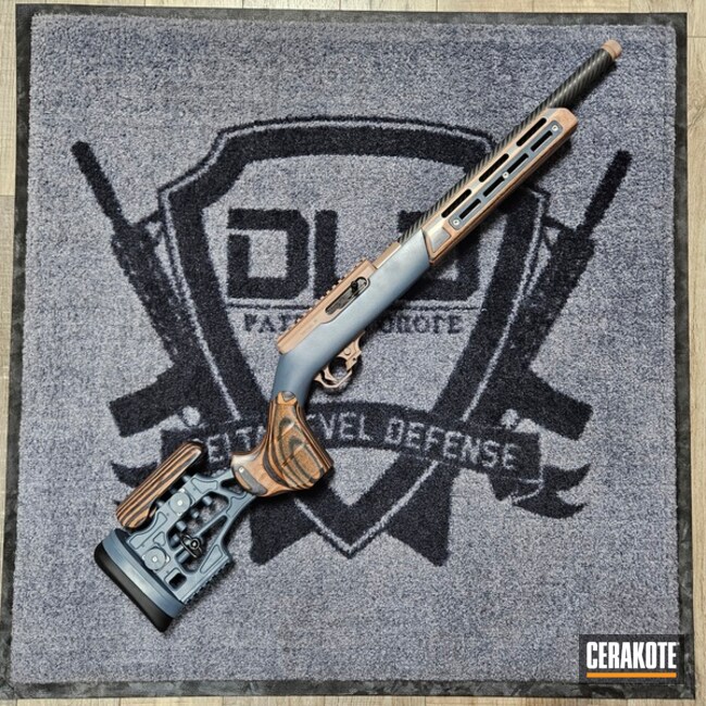 Custom Two Tone .22lr Rifle With Woox Furniture 