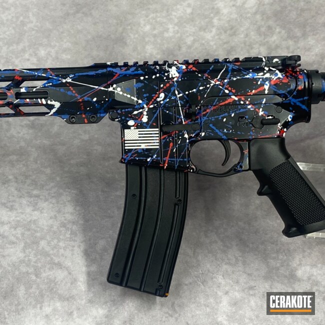 Red White And Blue Splatter