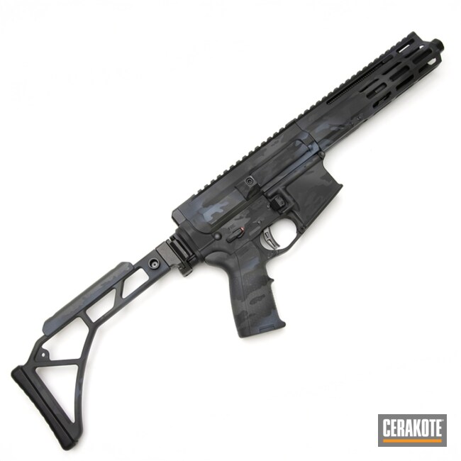 Sbr Foxtrot Mike Side Charging Ar-15 With Custom Multicam Black Cerakote