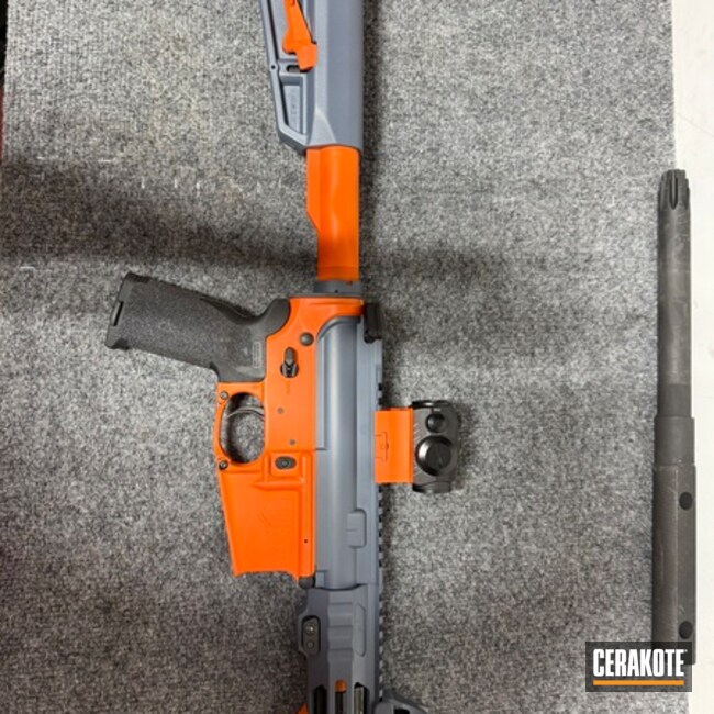 Ar15 Coated With Cerakote In H-128 And H-345