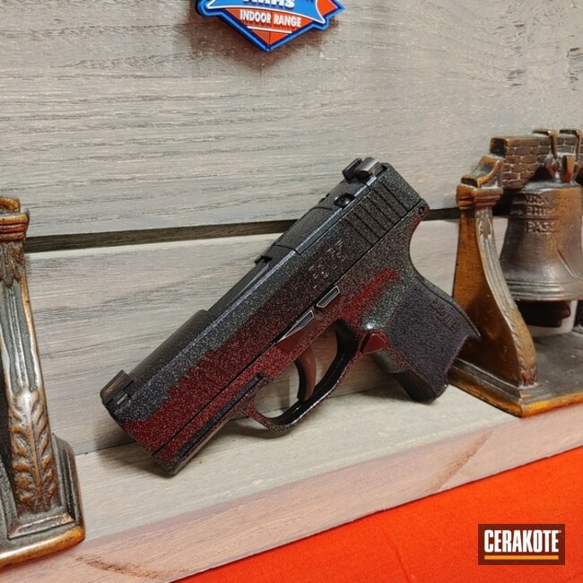 Sig Sauer P365 H-146 Graphite Black, H-300 High Gloss Armor Clear W/silver Glitter