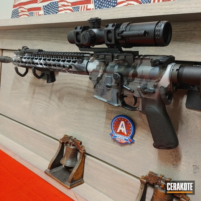 Urban Tiger Stripe Camo Ar-15  H-146 Graphite Black, H-297 Storm Trooper White, H-297 Magpul Stealth Grey, H-184 Glock Grey, H-227 Tactical Grey