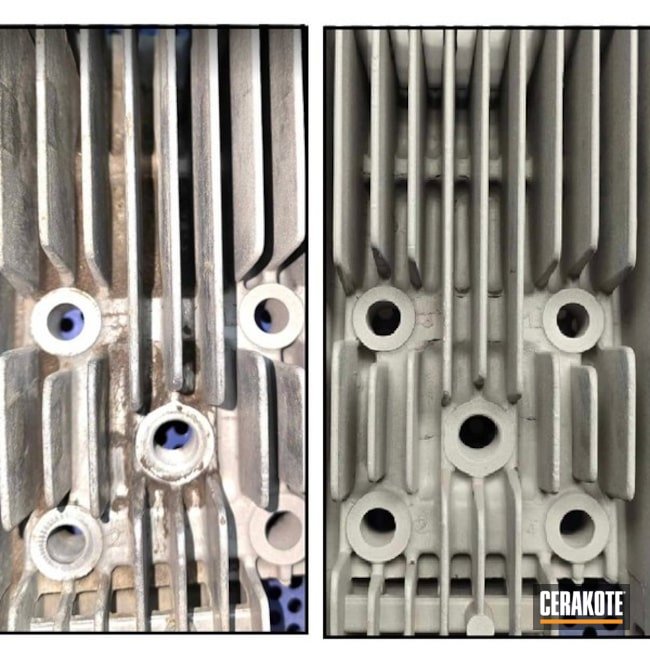 Preparation For Glacier Silver Application - 1975 Suzuki Gt550 Engine Components